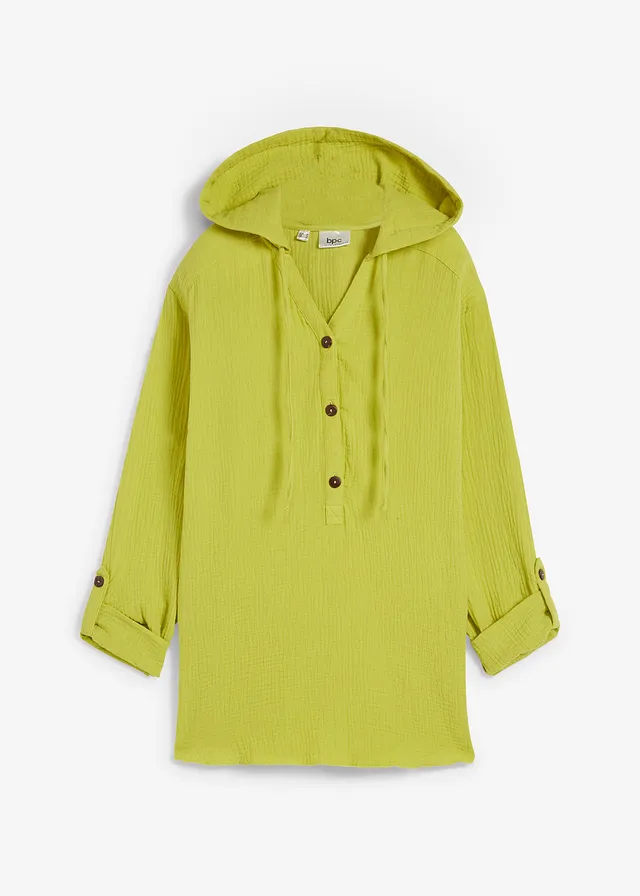 Blouse légère en gaze de coton, Couleur: pistache