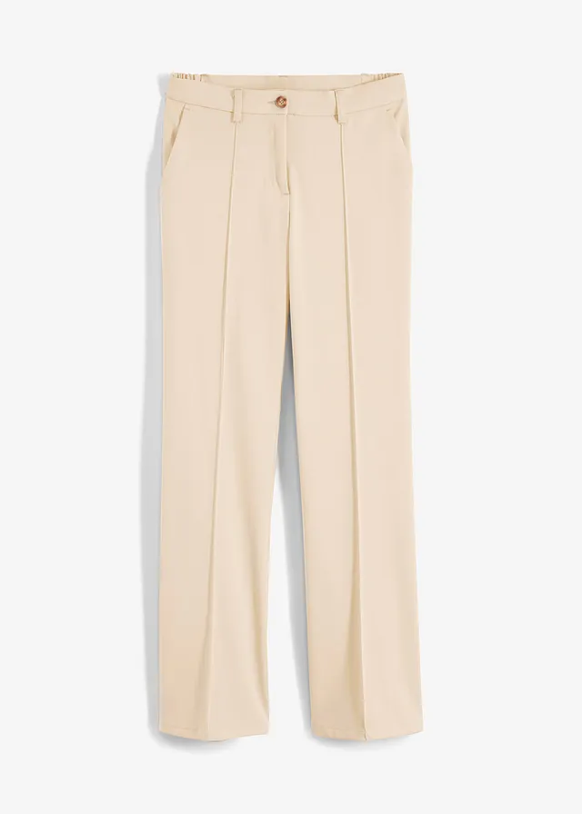 Pantalon de tailleur, jambe évasée • beige galet • Boutique bonprix