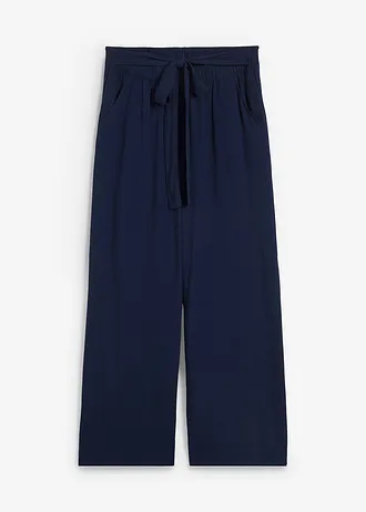 Pantalon palazzo doux • bleu foncé • Boutique bonprix