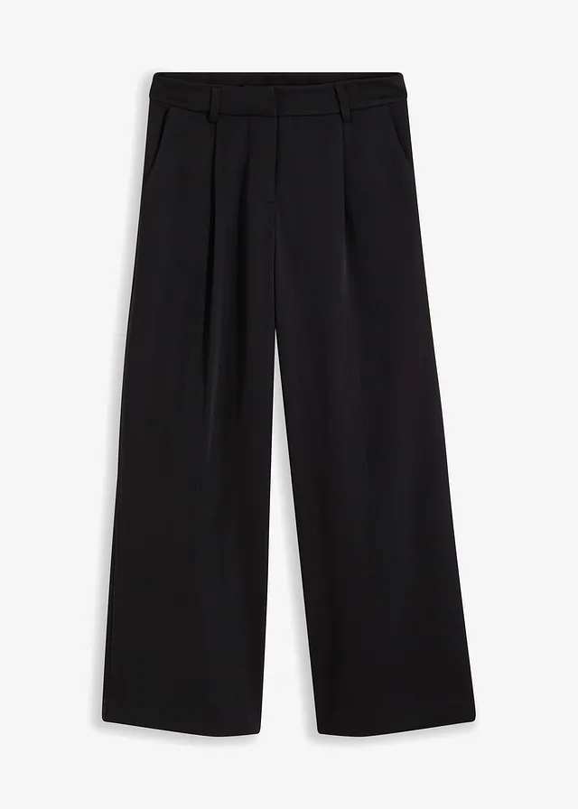 Pantalon palazzo avec polyester recyclé • noir • Boutique bonprix