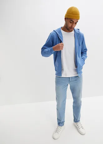 Hoodie met ritssluiting, regular fit • kristalblauw • bonprix online shop