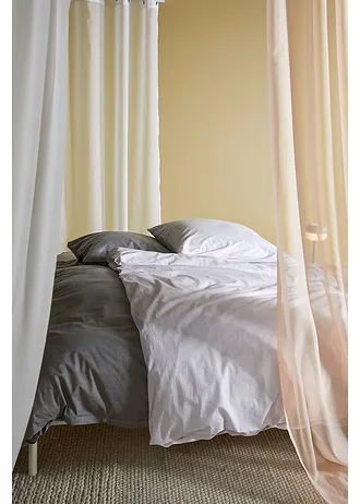 Parure de lit en linon, Couleur: blanc