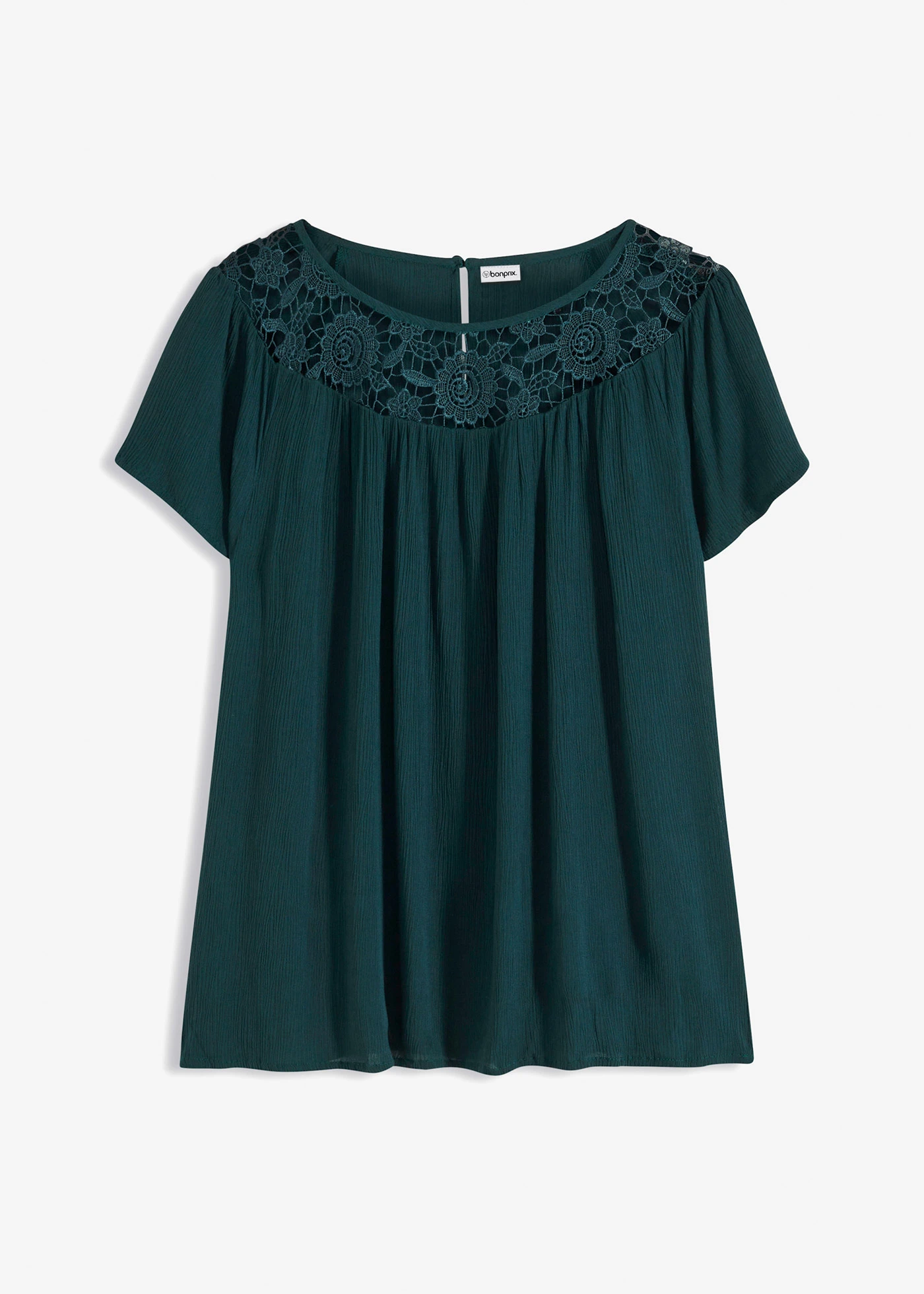 Blouse van viscose • diepgroen • bonprix online shop