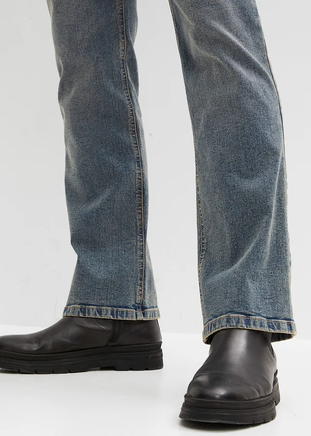 Jean regular, bootcut • bleu denim/beige used • product-page.page-title-suffix
