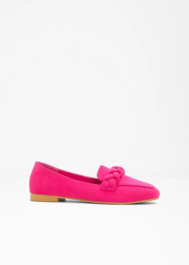 Loafers met gevlochten details, Kleur: pinklady