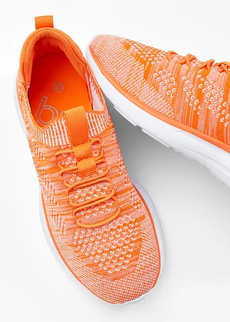 Pantofi sport confotabili slip-in din material moale • oranj deschis • magazin bonprix