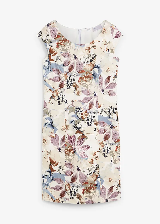 Rochie etui din satin de bumbac