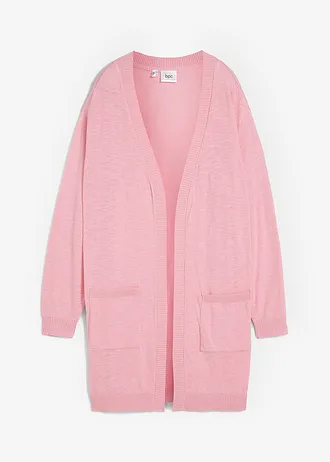 Fijn gebreid vest van katoen • roze • bonprix online shop