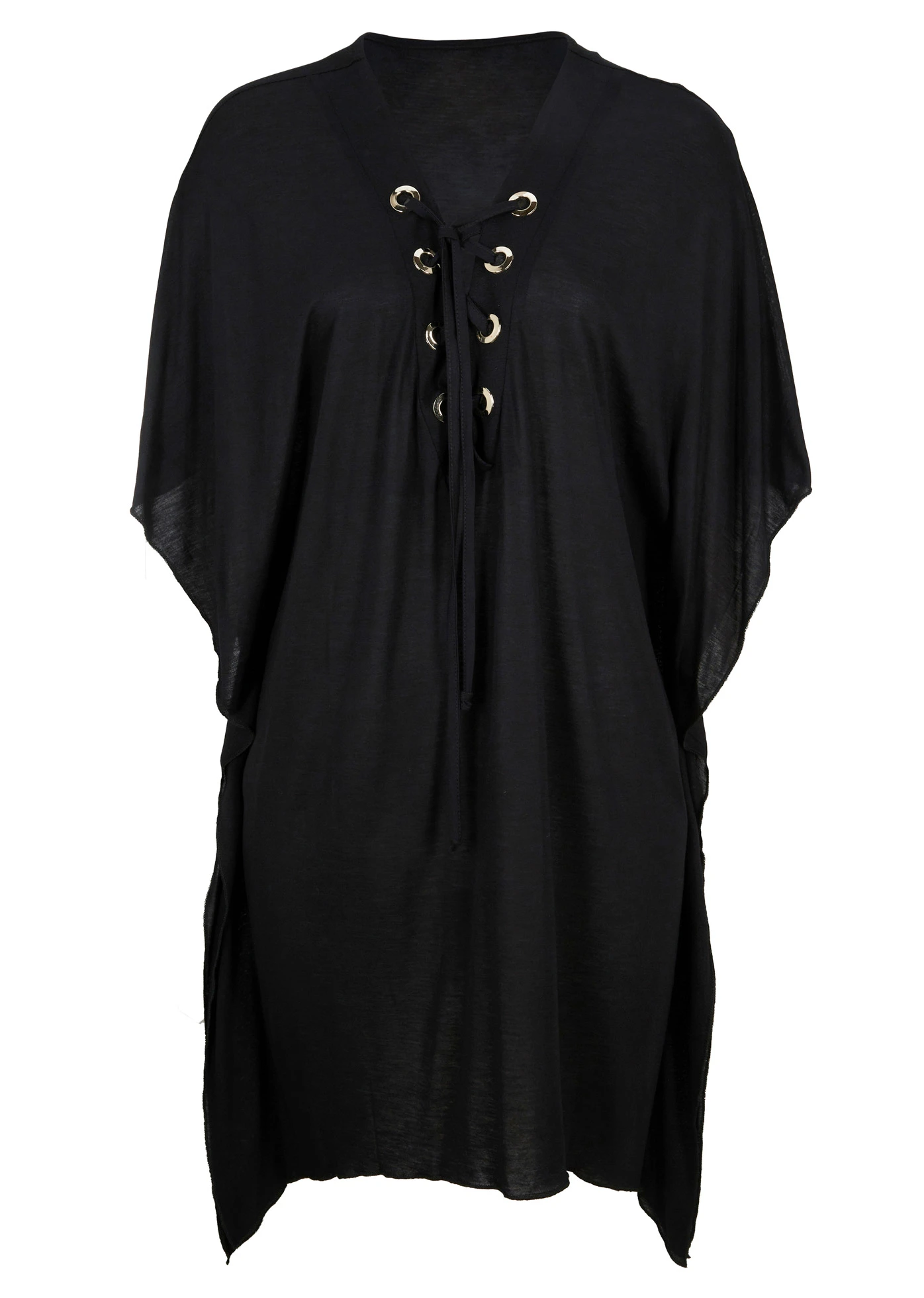 Průhledná plážová tunika z viskózy • černá • bonprix obchod