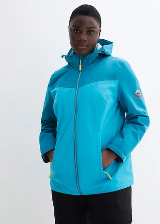 Outdoor jas met capuchon, Kleur: zeeturkoois