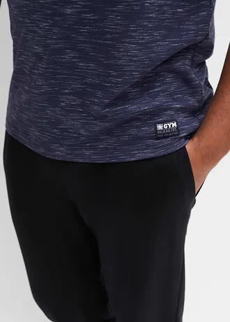 Lot de 2 T-shirts • bleu foncé chiné + gris chiné plus size • Boutique bonprix