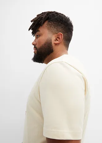 Tričko z čisté organické bavlny • džínově modrá/červená čili/stříbrnošedá/přírodní bílá plus size • bonprix obchod