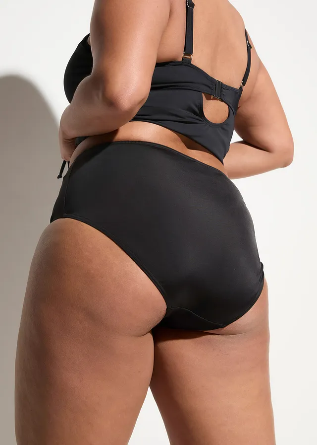 High waist bikinibroekje, Kleur: zwart