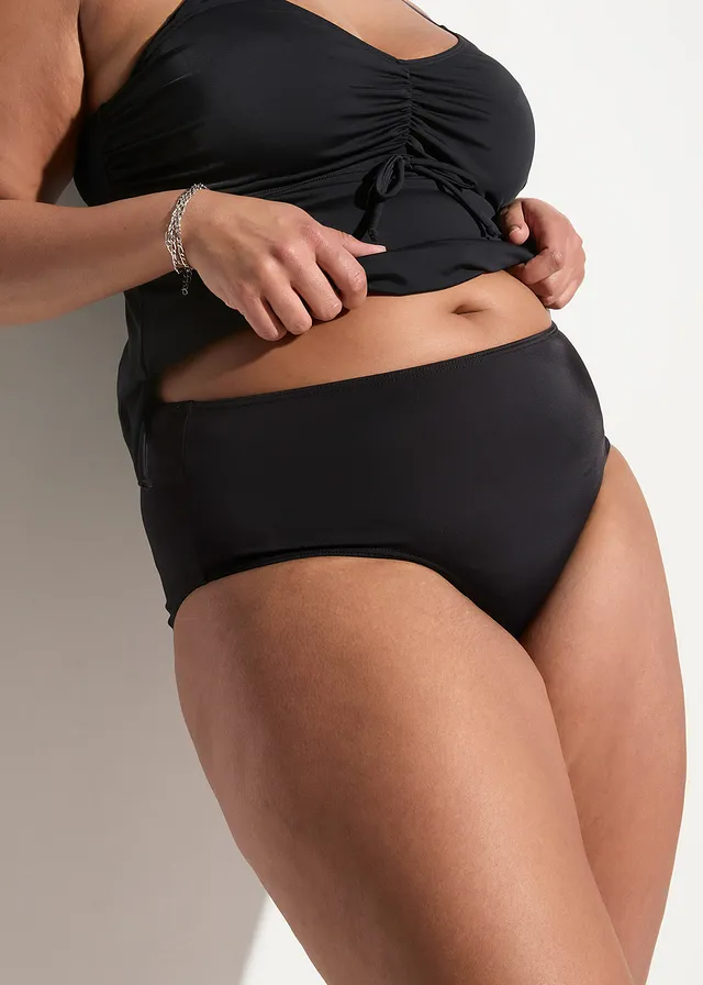 Bas de bikini taille haute, Couleur: noir