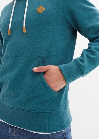 Mikina s kapucí • petrolejová melír • bonprix obchod