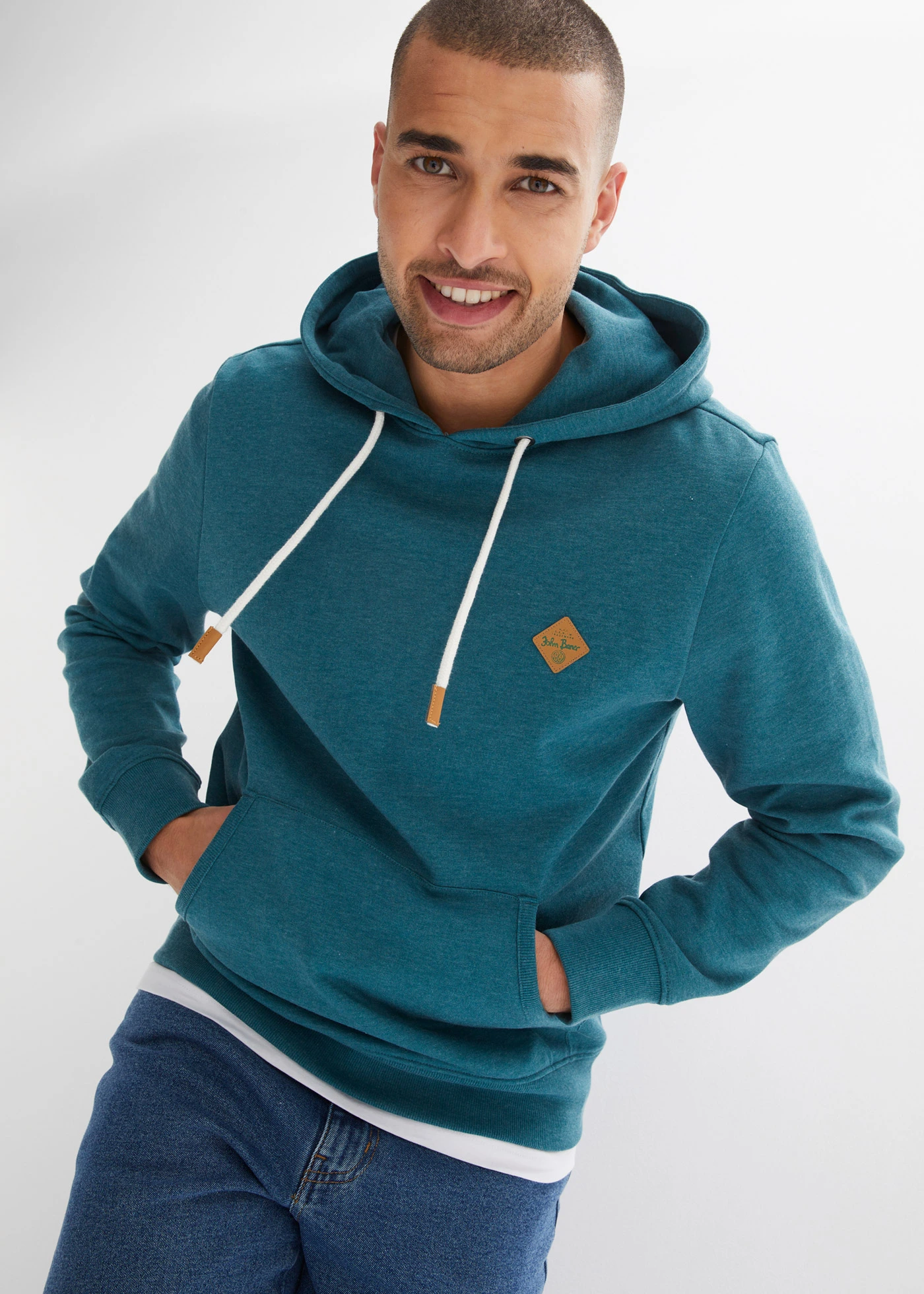 Hoodie • donkergroen gemêleerd • bonprix online shop