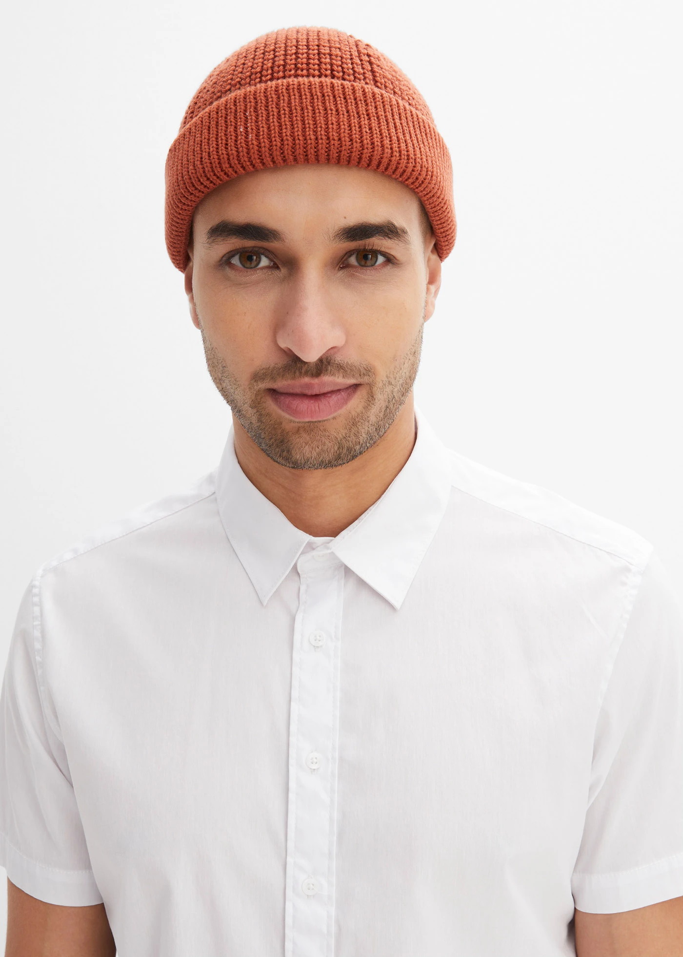 Cămașă slim fit, stretch, cu mânecă scurtă • alb • magazin bonprix