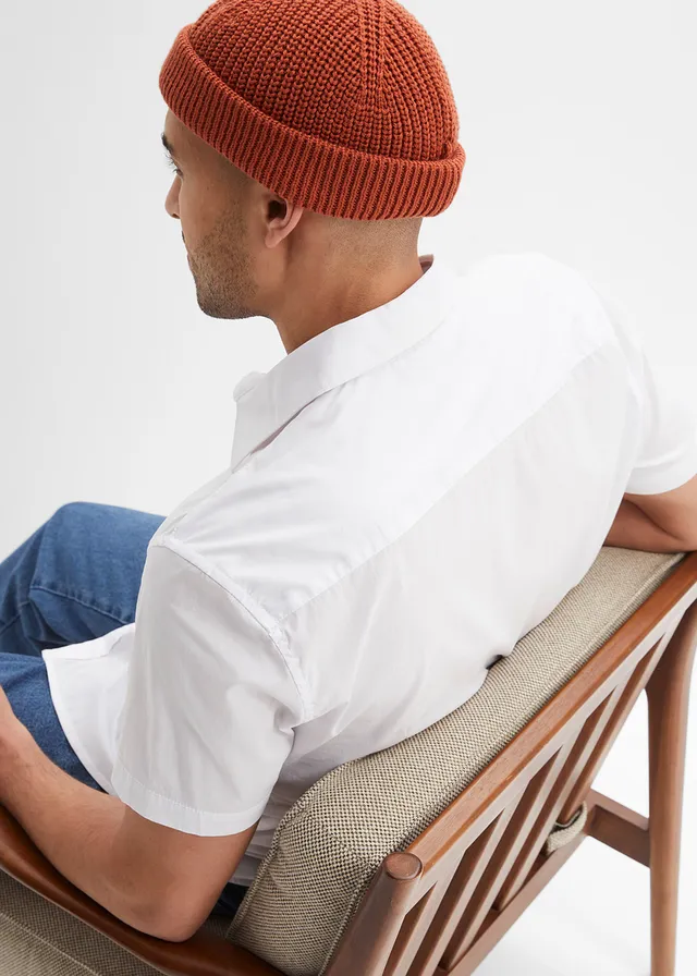 Chemise manches courtes extensible, slim • blanc • product-page.page-title-suffix