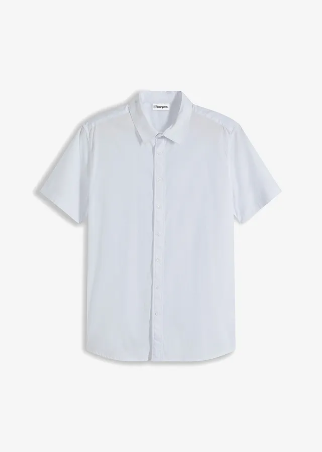 Chemise manches courtes extensible, slim