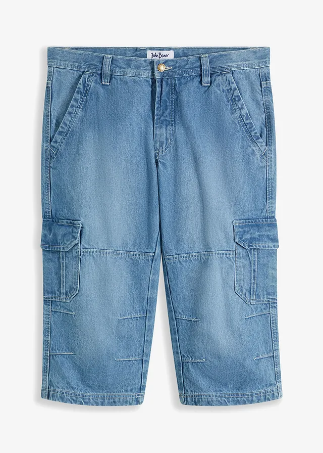 Jean cargo 3/4 regular droit
