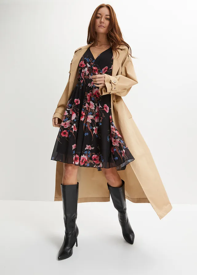 Mesh mini jurk • zwart gebloemd • product-page.page-title-suffix