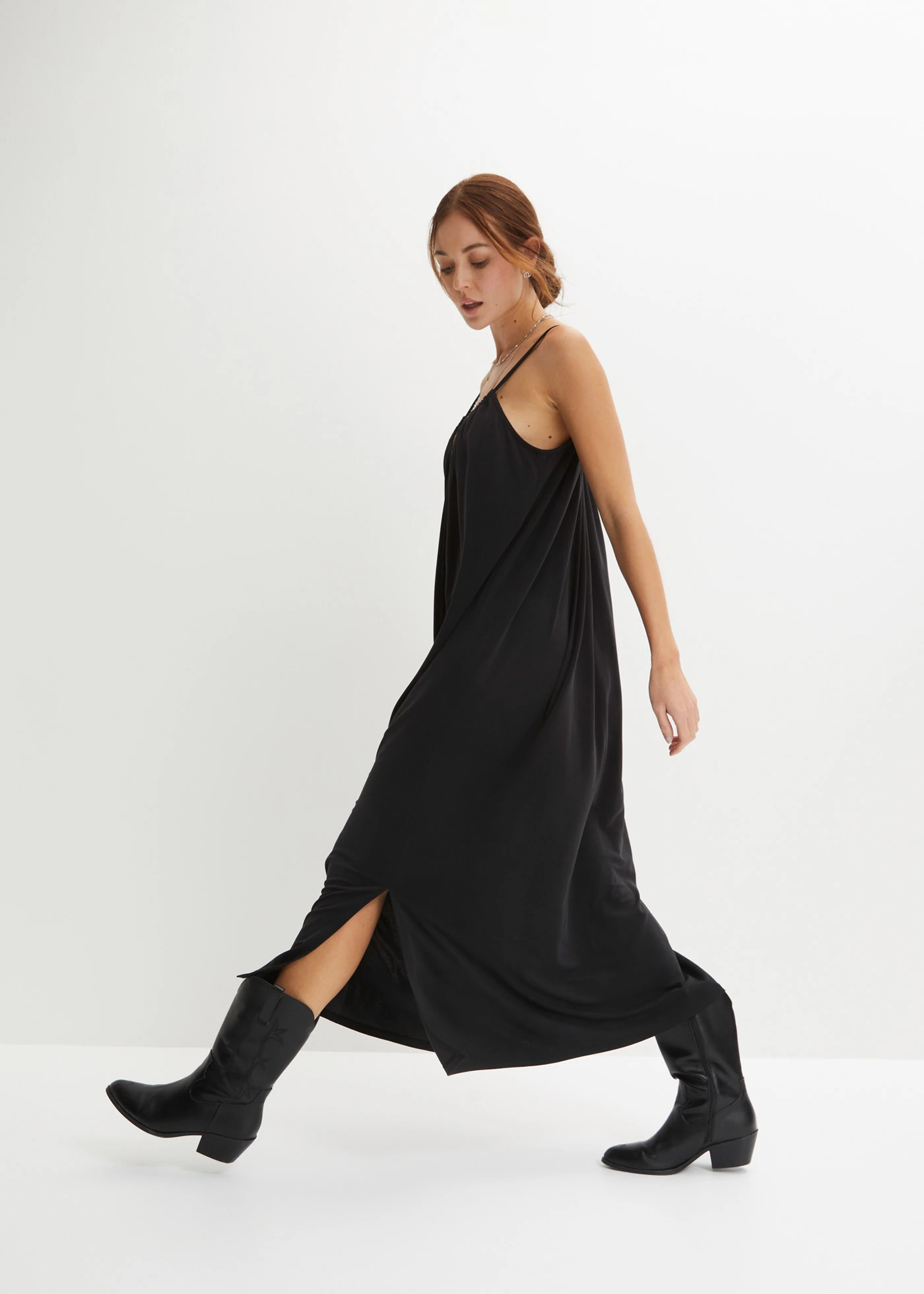 Jersey jurk van een zachte modalmix • zwart • bonprix online shop