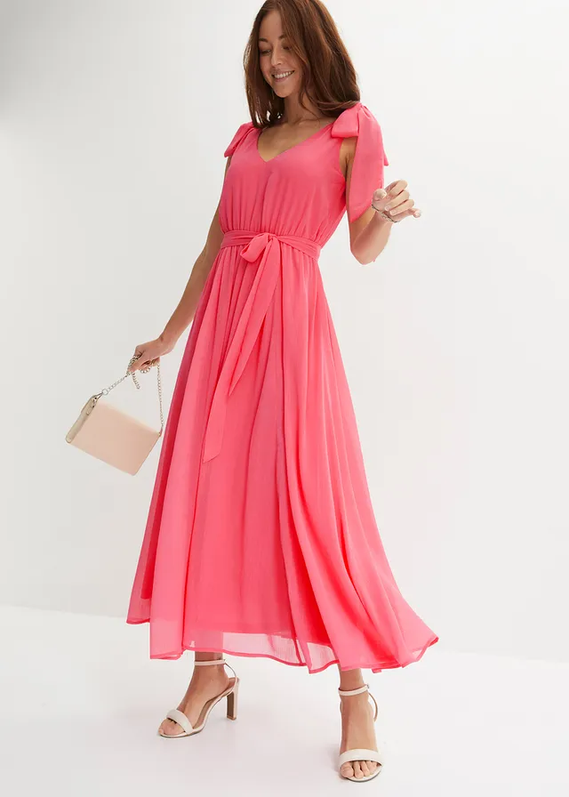 Robe en mousseline nouée sur les épaules • fuchsia • product-page.page-title-suffix