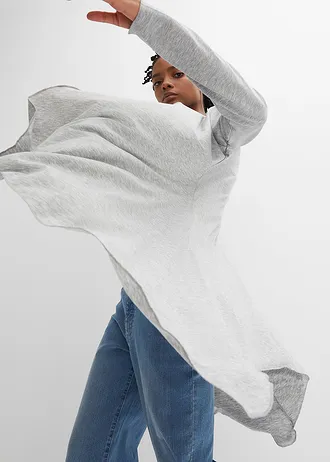 Gilet fluide en viscose mélangée • gris clair chiné • Boutique bonprix