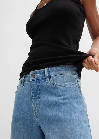 Žebrované tílko z čisté organické bavlny (2 ks v balení) • černá + šedý melír • bonprix obchod