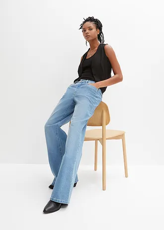 Žebrované tílko z čisté organické bavlny (2 ks v balení) • černá + šedý melír • bonprix obchod