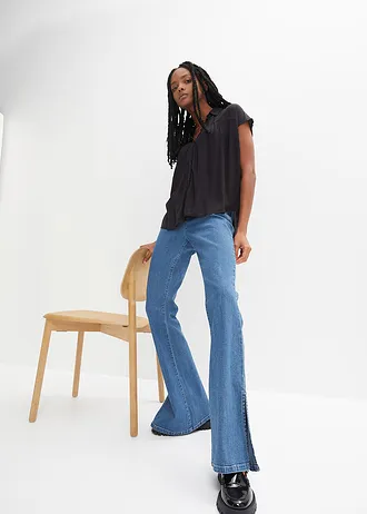 Blouse manches courtes oversized, Couleur: noir