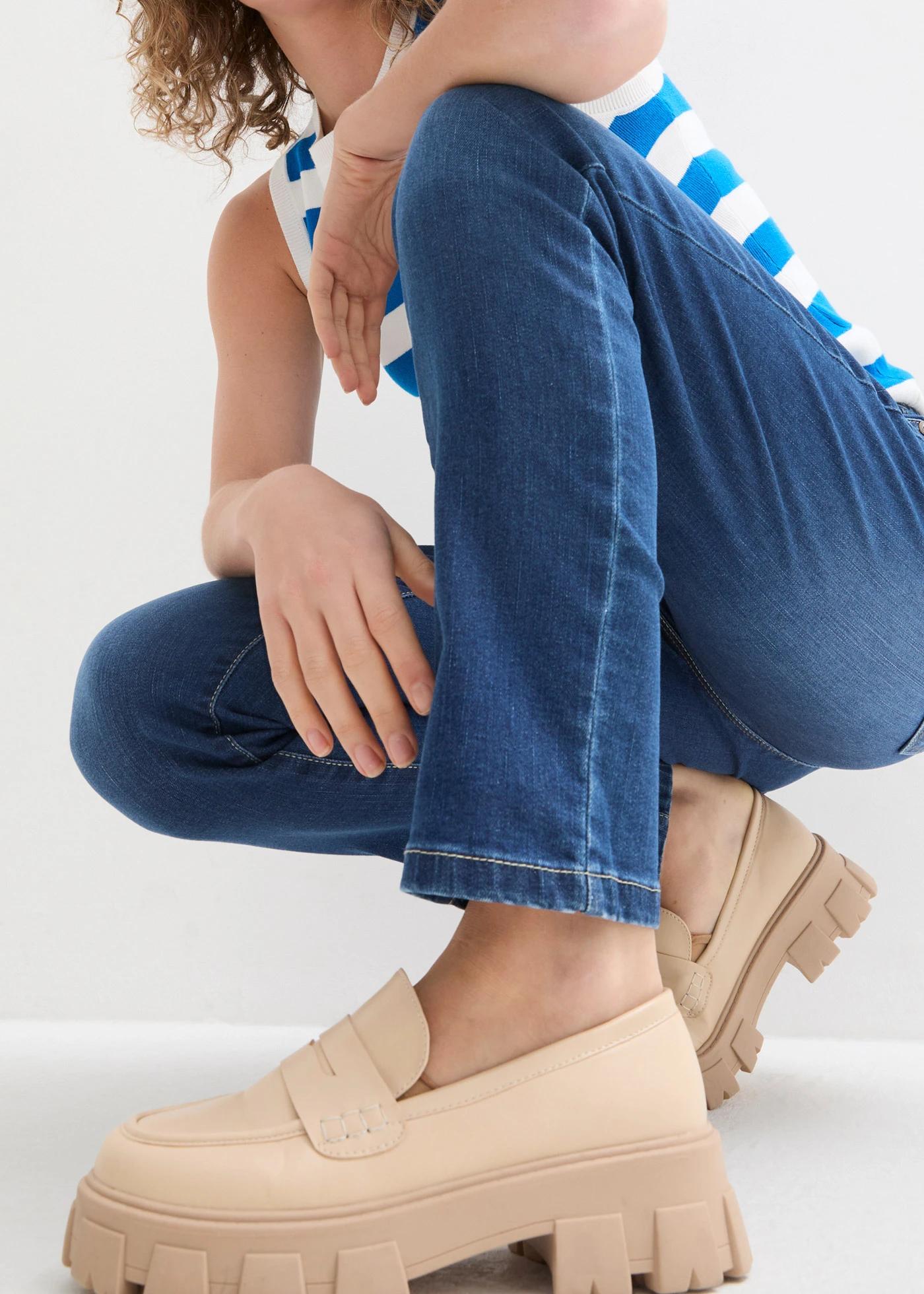 Strečové džíny Boyfriend, Mid Waist • modrý denim • bonprix obchod