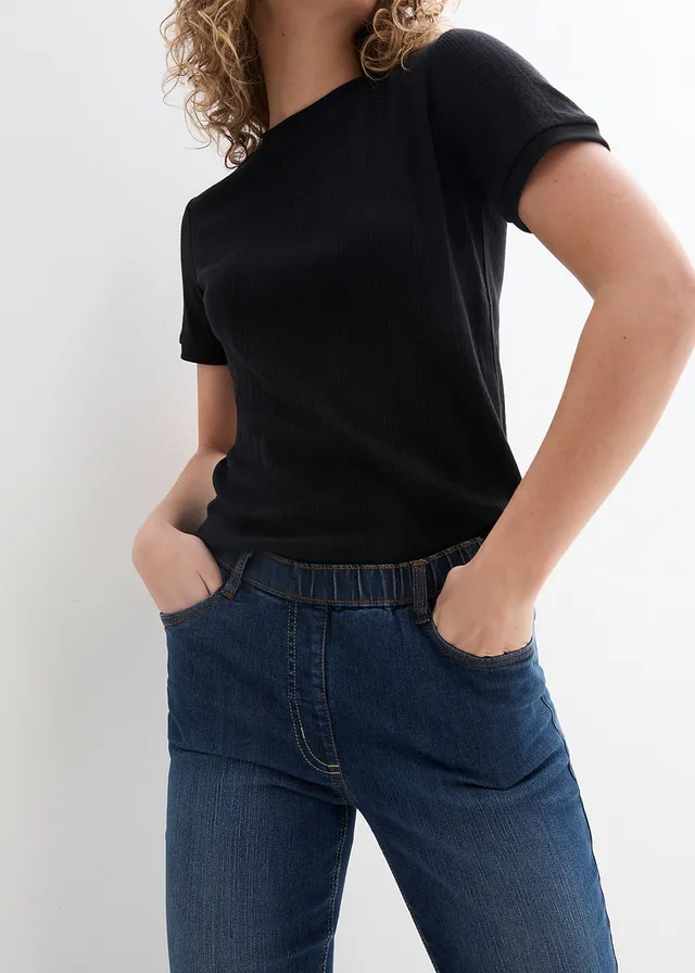 Jegíny s pohodlným pasem, Mid Waist • nočně modrý denim • bonprix obchod