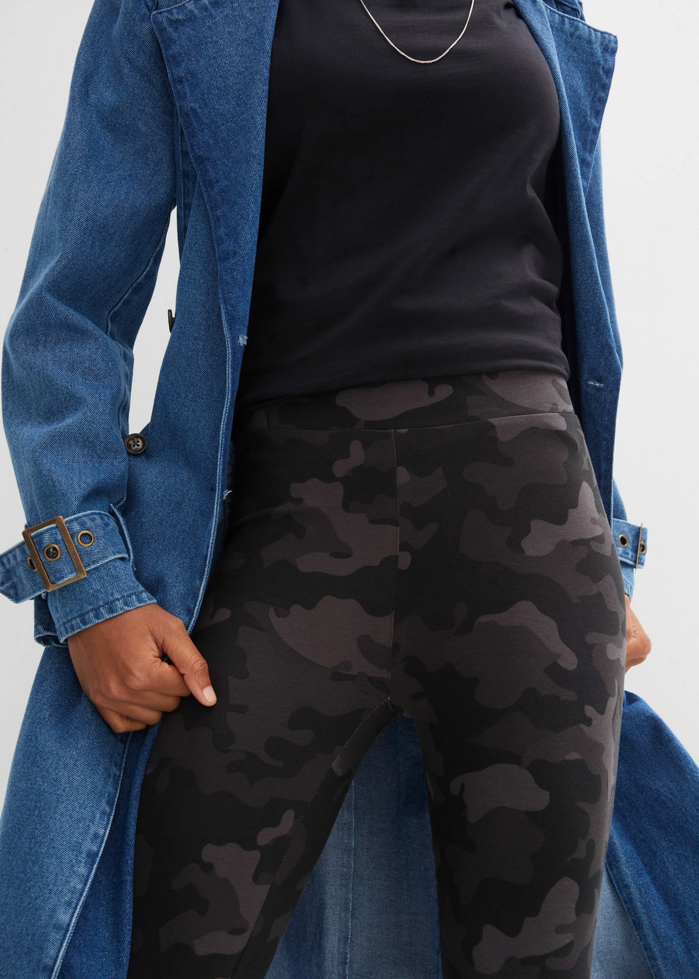 Colanți (set/2 buc.) • negru camuflaj + negru • magazin bonprix