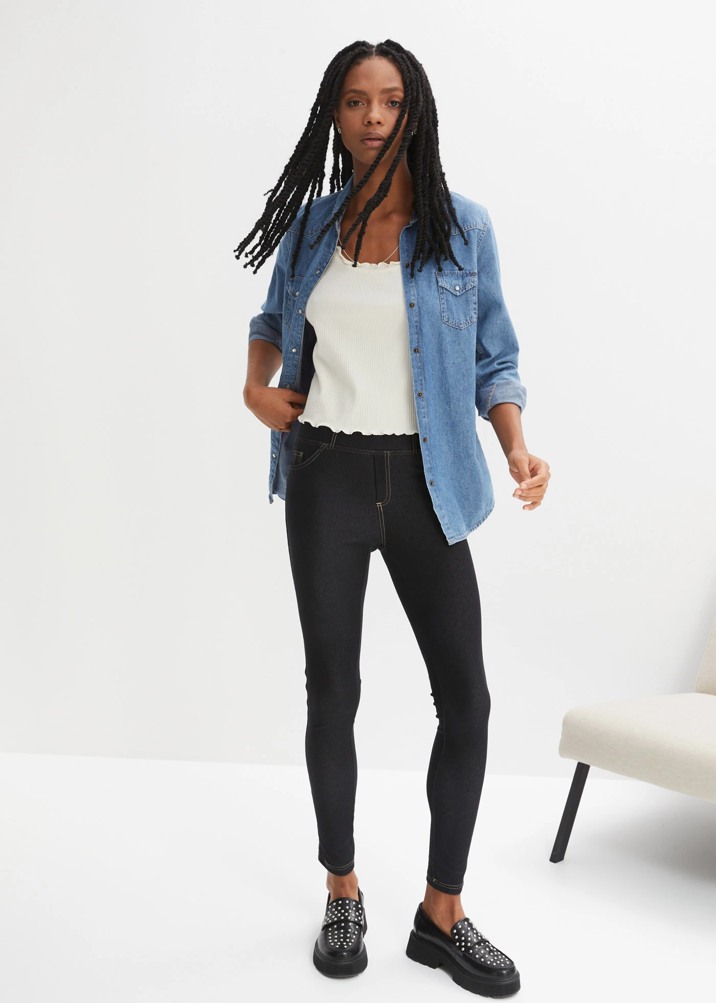 Legging in jeanslook • black stone • bonprix online shop