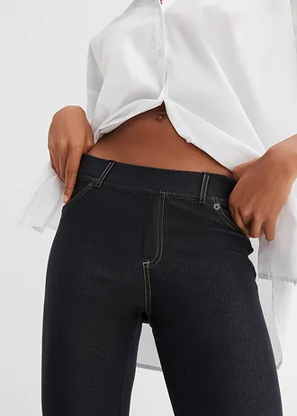 Legging in jeans-look • zwart denim • bonprix online shop