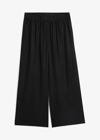 Pantaloni culotte largi din viscoză fluidă