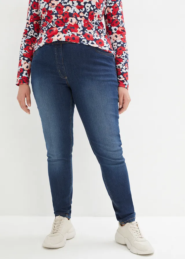 Jegíny s pohodlným pasem, Mid Waist, barva: nočně modrý denim