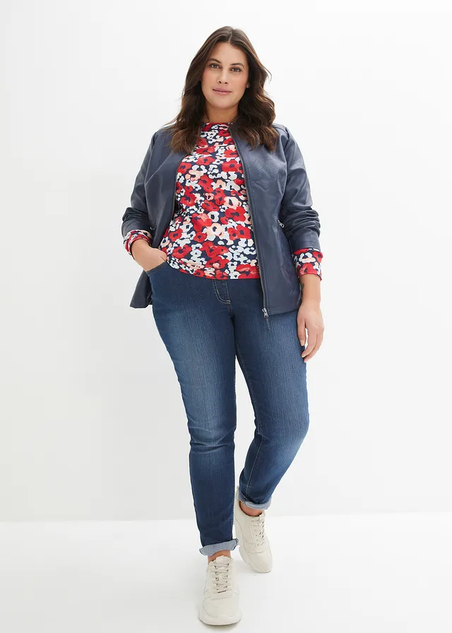Jegíny s pohodlným pasem, Mid Waist, barva: nočně modrý denim