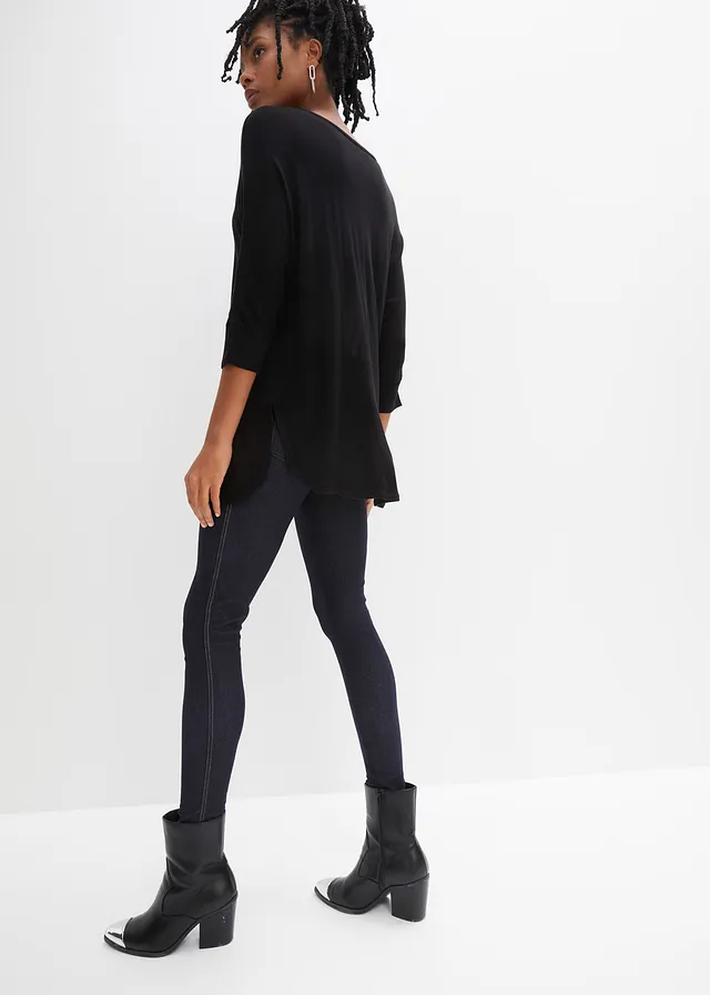Pull en fine maille manches 3/4 • noir • product-page.page-title-suffix
