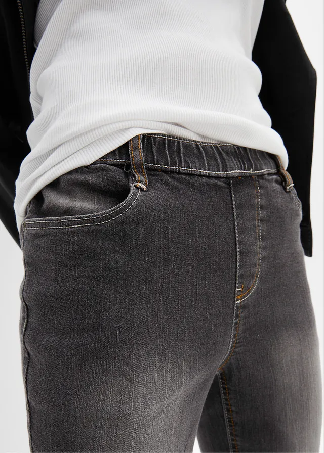 Skinny jegging mid waist met comfortband • zwart denim • product-page.page-title-suffix
