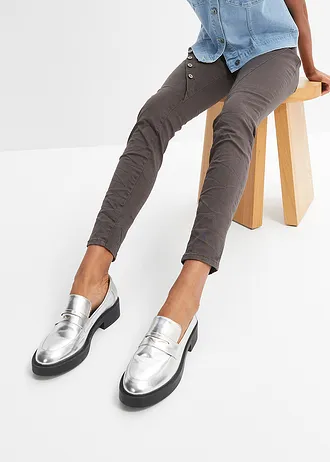 Keprové kalhoty z elastické bavlněné směsi • antracitová used • bonprix obchod