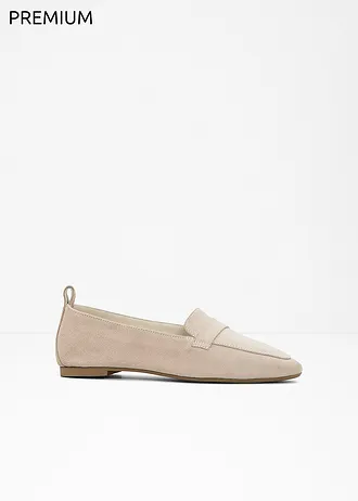 Loafersy ze skóry welurowej