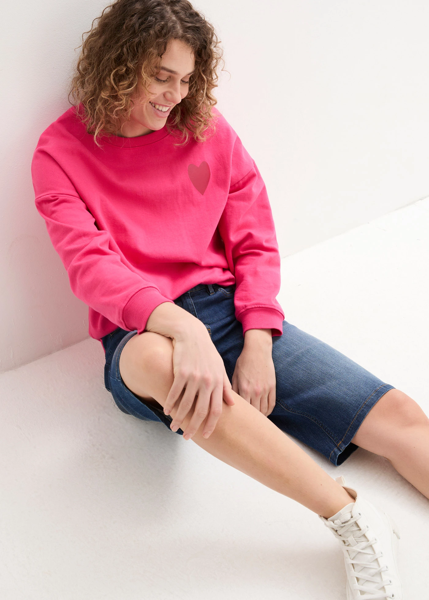 High waist stretch bermuda met comfortabele tailleband • nachtblauw denim • bonprix online shop