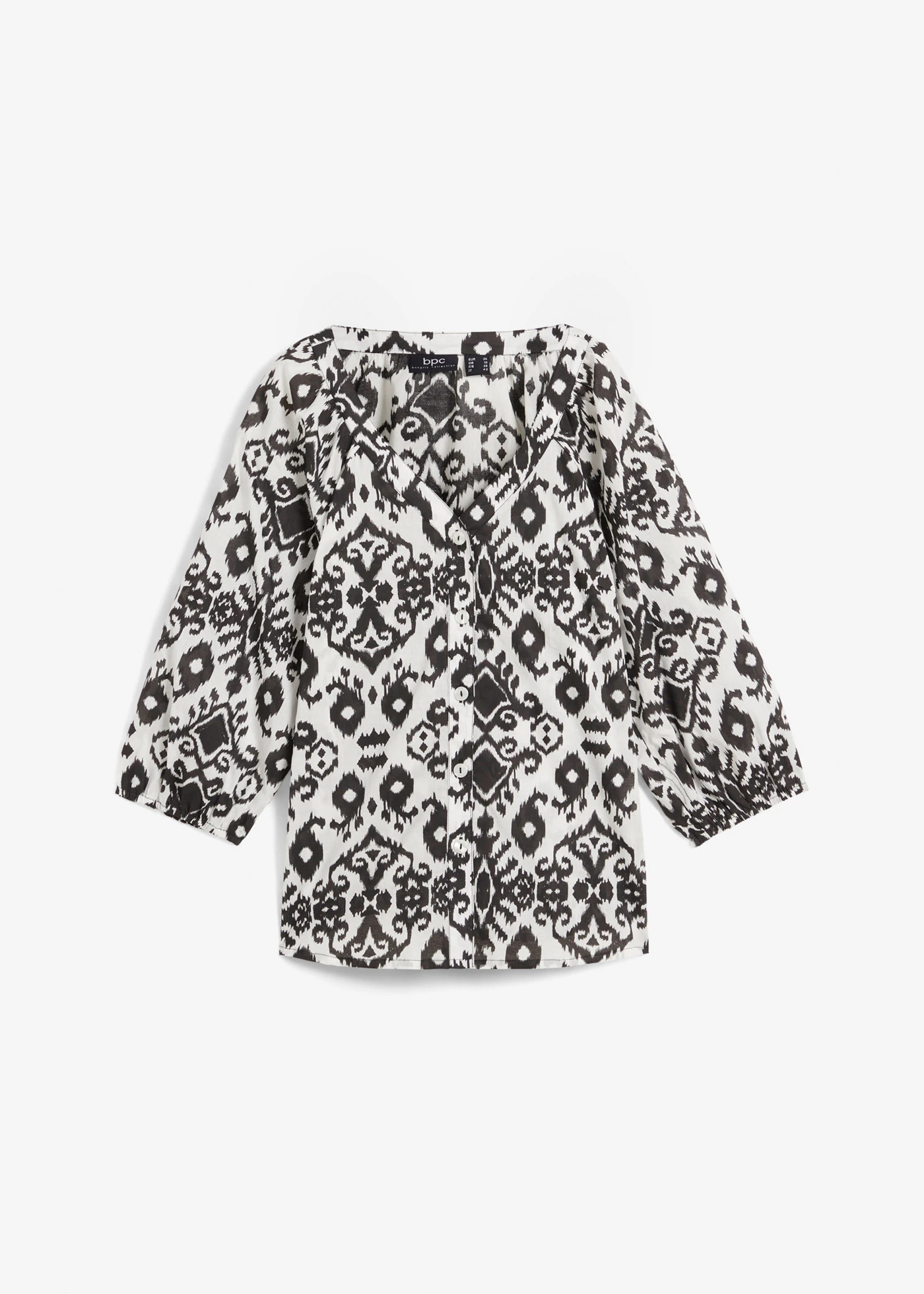 Blouse van puur katoen • wit/zwart paisley • bonprix online shop