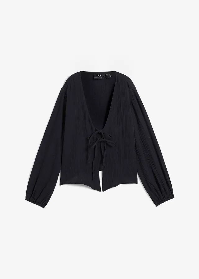 Bolero z mušelínu • černá • bonprix obchod