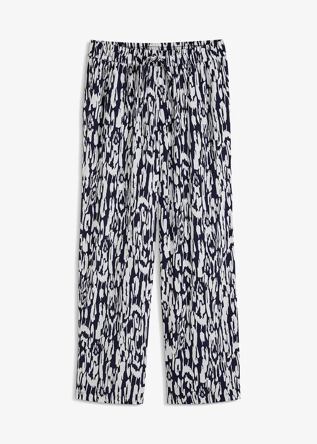 Pantaloni cu talie elastică din viscoză fluidă