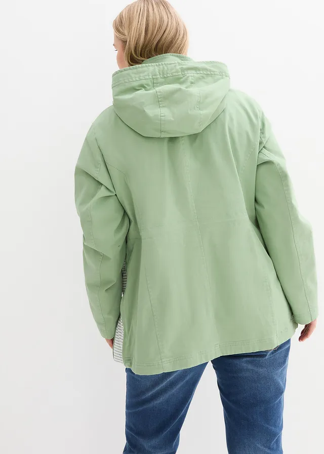 Veste de grossesse 3en1 avec empiècement de portage, Couleur: vert mousse/blanc