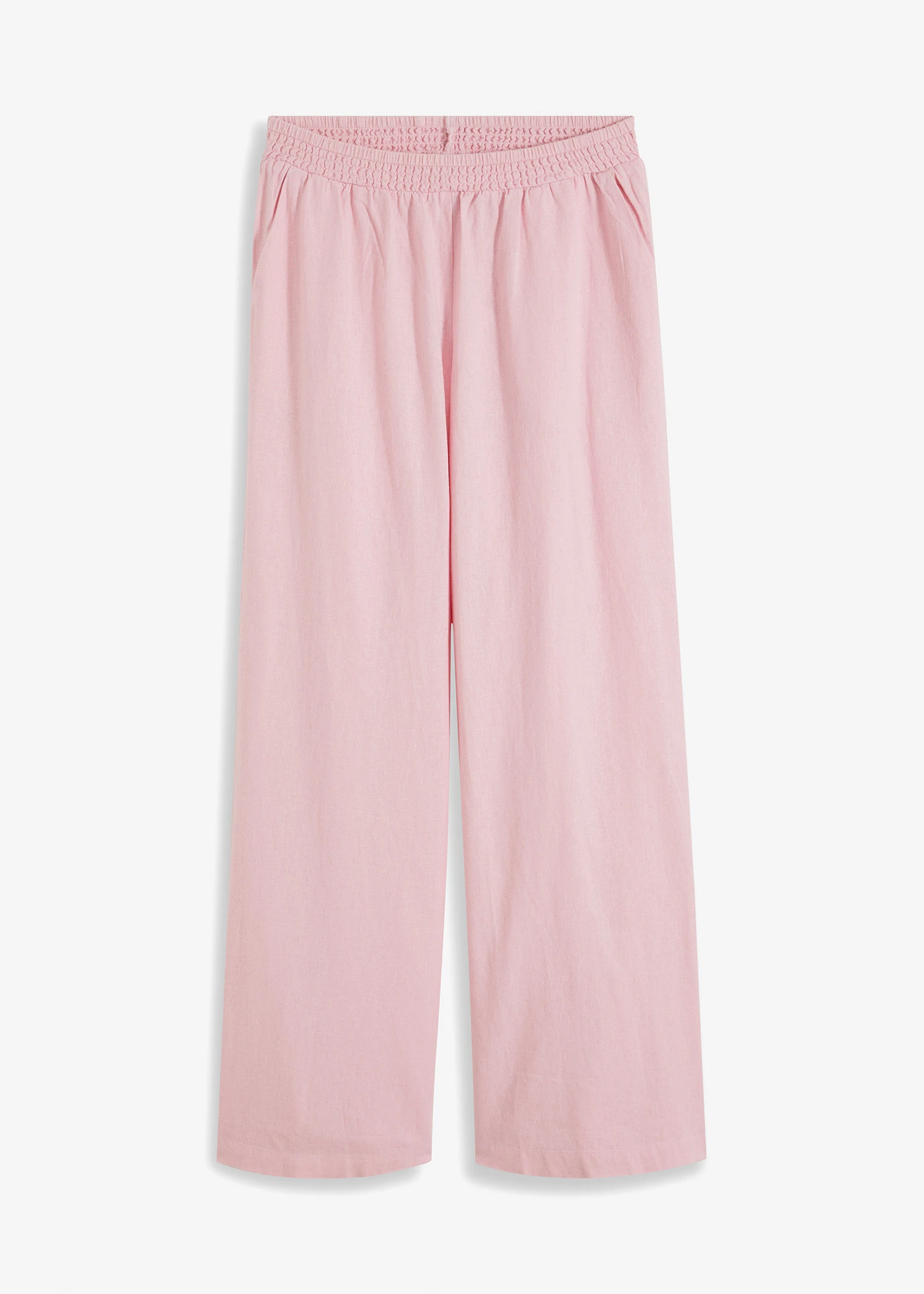 Pantalon palazzo en lin mélangé • rose thé • Boutique bonprix
