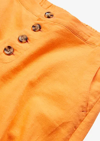 Pantalon palazzo en lin mélangé, long • orange clair • Boutique bonprix